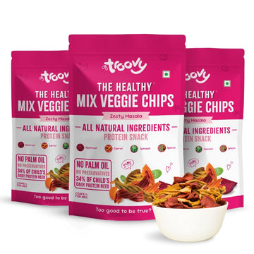 Troovy Healthy Masala Vegetable Chips  | 70g (Pack of 3)