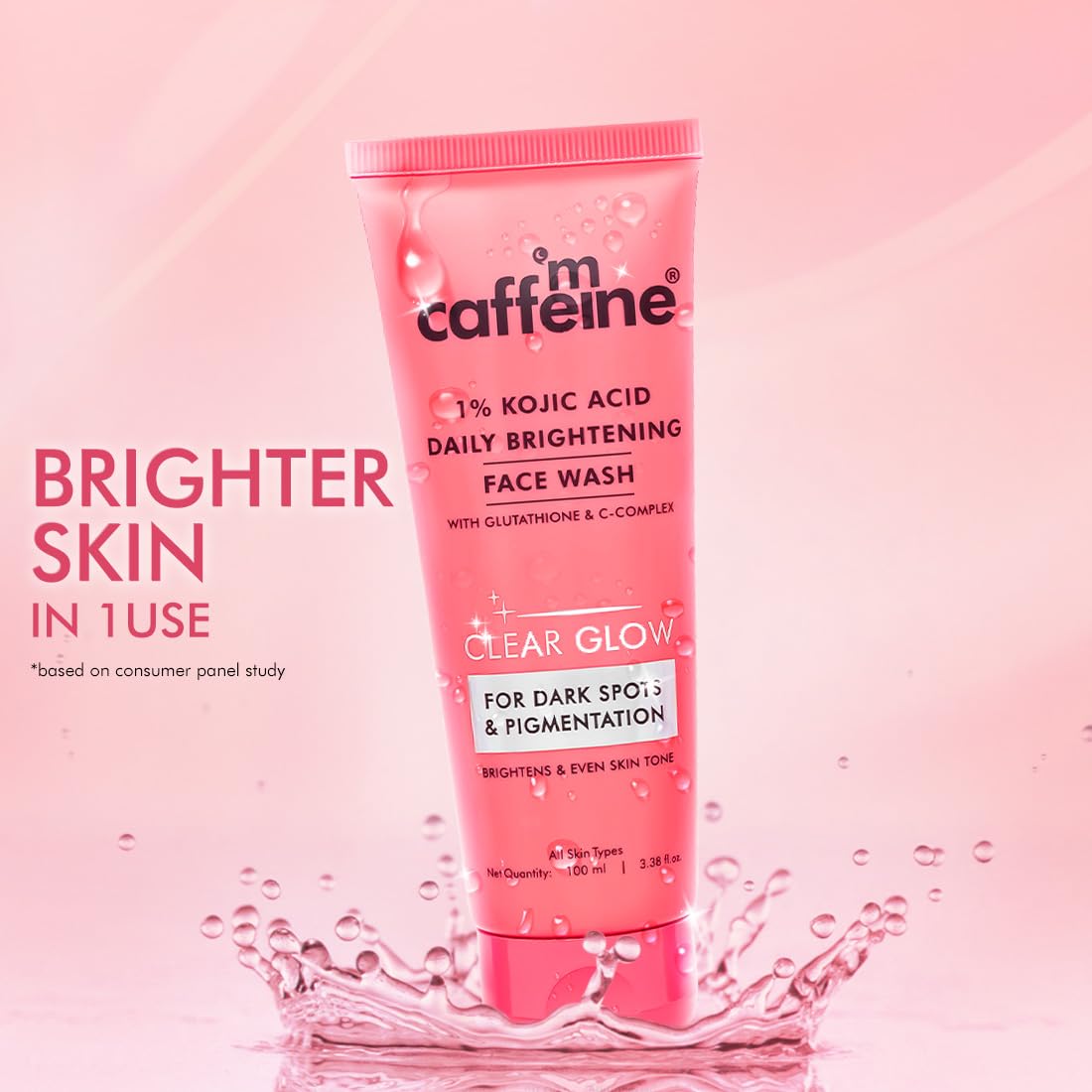 mCaffeine Kojic Acid Brightening Face Wash 100ml