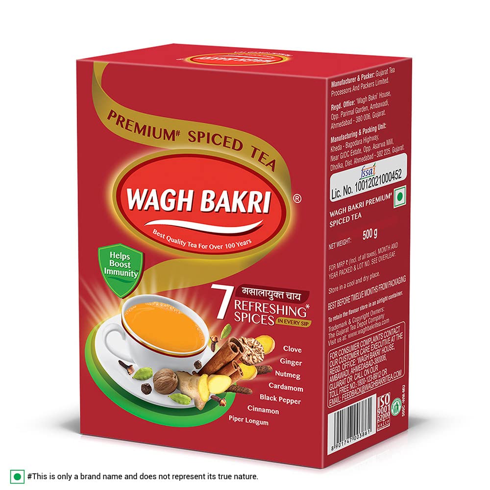 Wagh Bakri Premium Spiced Tea | With 7 Refreshing Spices |500 Gram