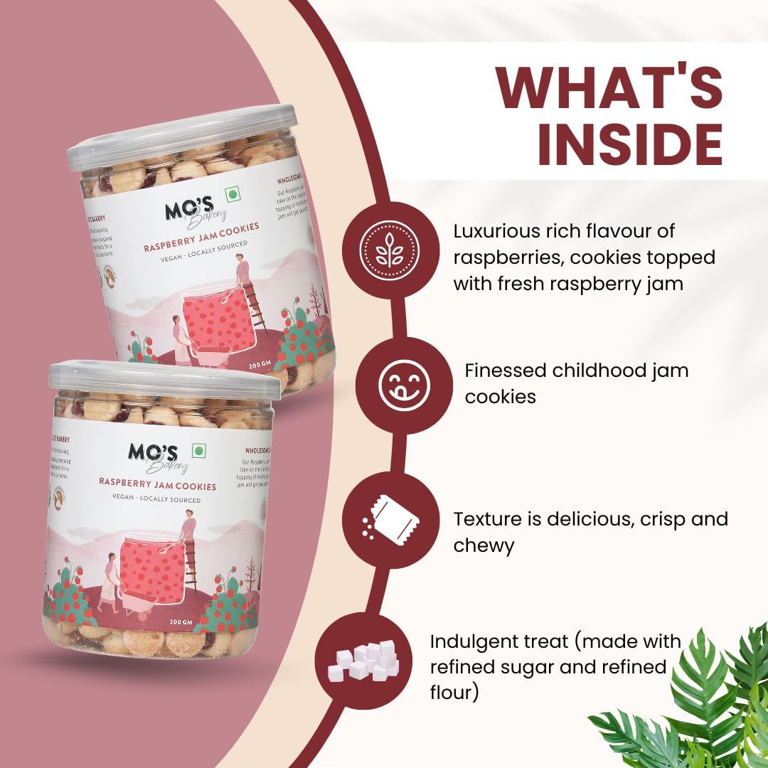 Mo's Raspberry Jam Cookies, 300G | Mini cookies