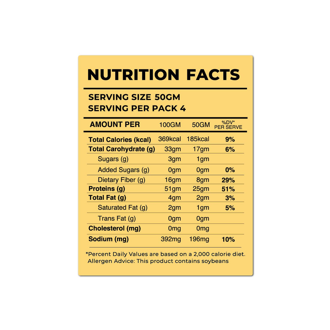 Pink Harvest Farms green dal and edamame spaghetti noodles packaging on a white background