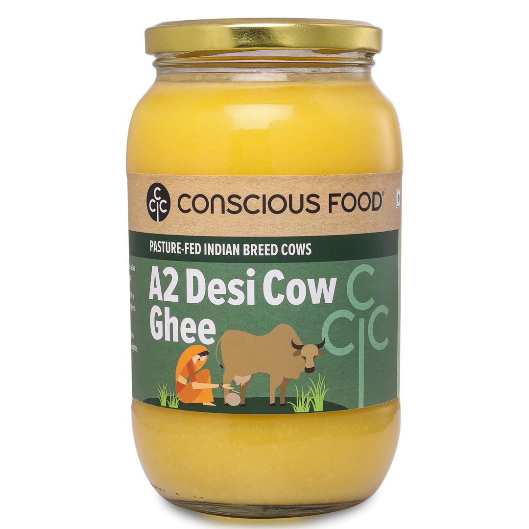 Conscious Food A2 Desi Cow Ghee | 1L | 100% Pure and Premium