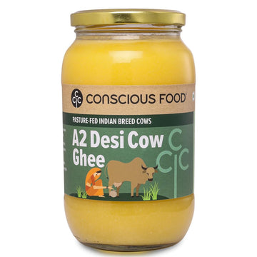 Conscious Food A2 Desi Cow Ghee | 1L | 100% Pure and Premium