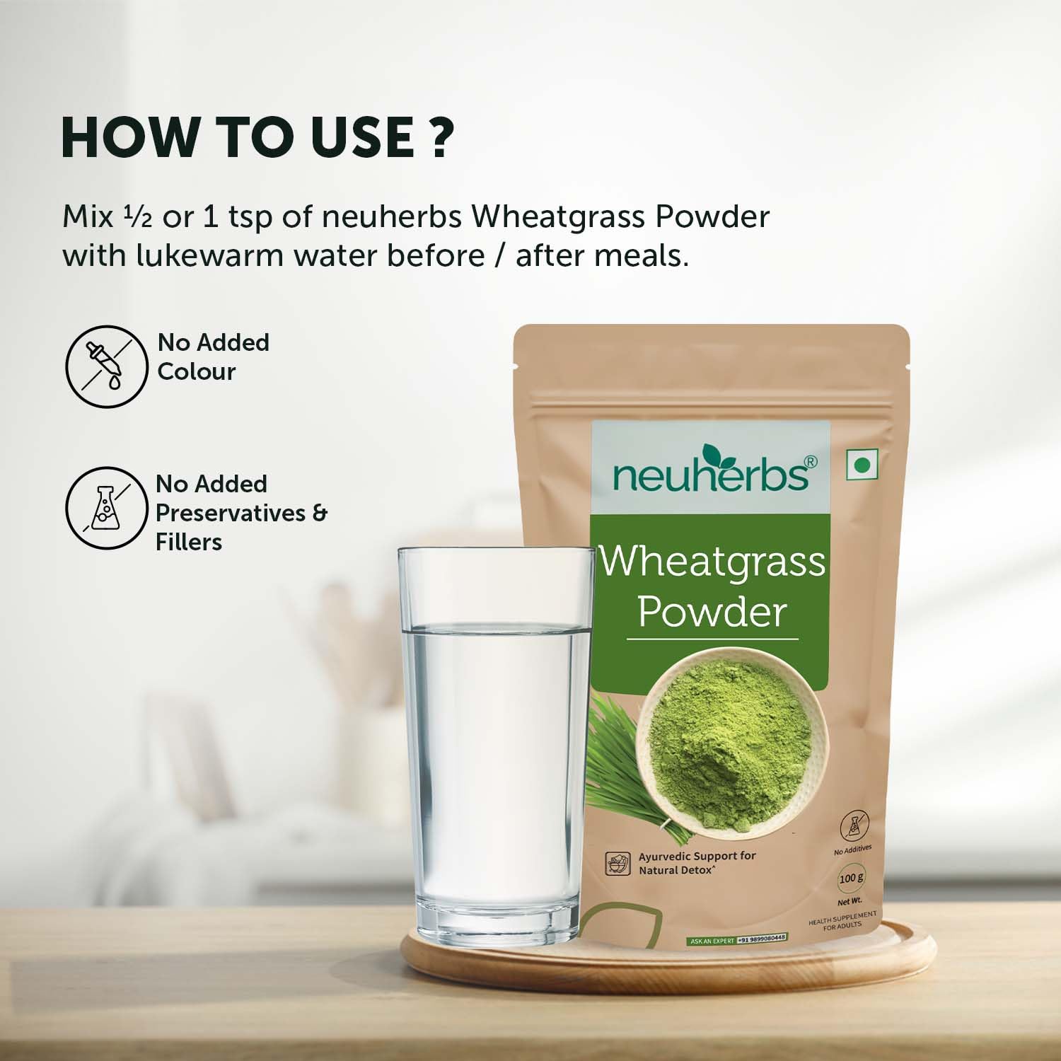 Neuherbs Wheatgrass Powder - 100g