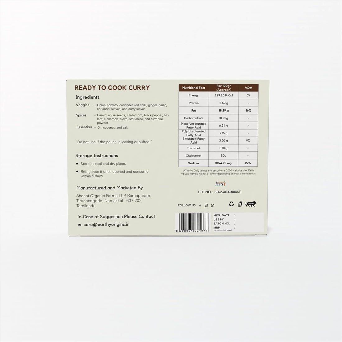 Earthy Origins Chettinadu Chicken Curry Paste - 200g
