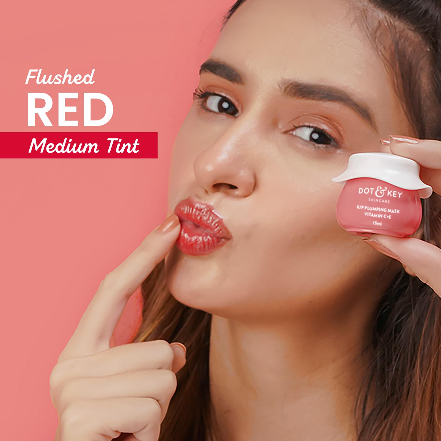 DOT & KEY Lip Plumping Mask With Shea Butter & Vitamin C + E For Naturally Glowing Lips