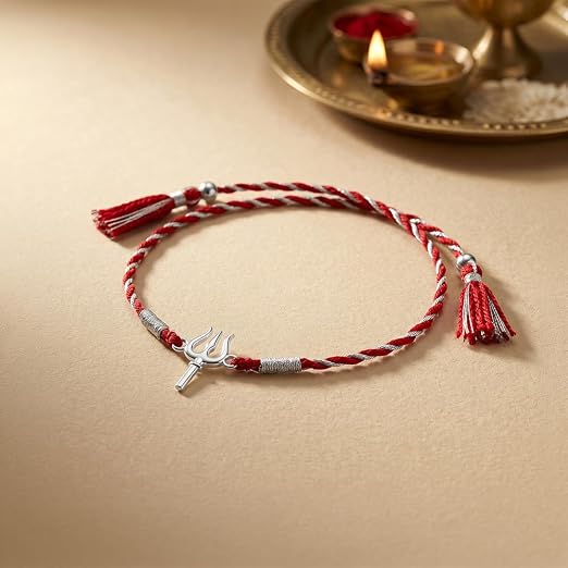 GIVA 925 Silver Blessed Trishul Rakhi