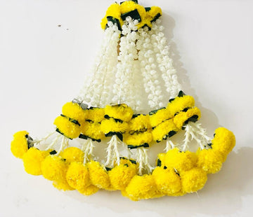 SPHINX Artificial Marigold,Jasmine,Lily,Green Leaves Tassles Garlands