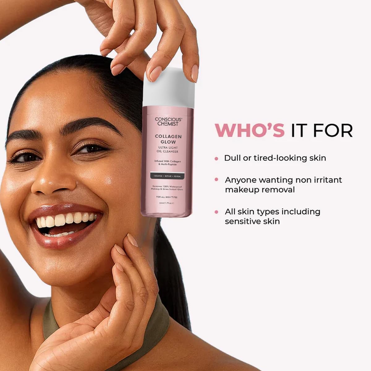 Conscious Chemist® Collagen Glow Ultra Light Oil Cleanser | 50ml
