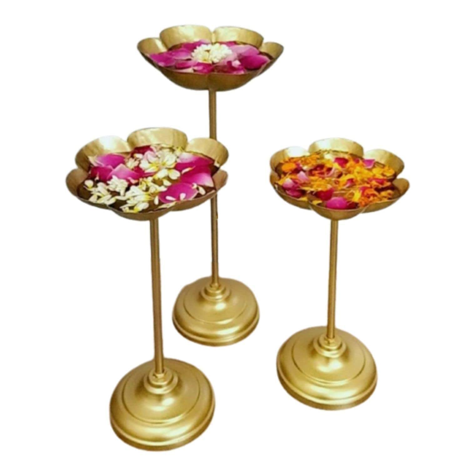 LUXURY LODGE Luxury Lodge Urli Bowl Tealight Holder Set of 3 for Décor