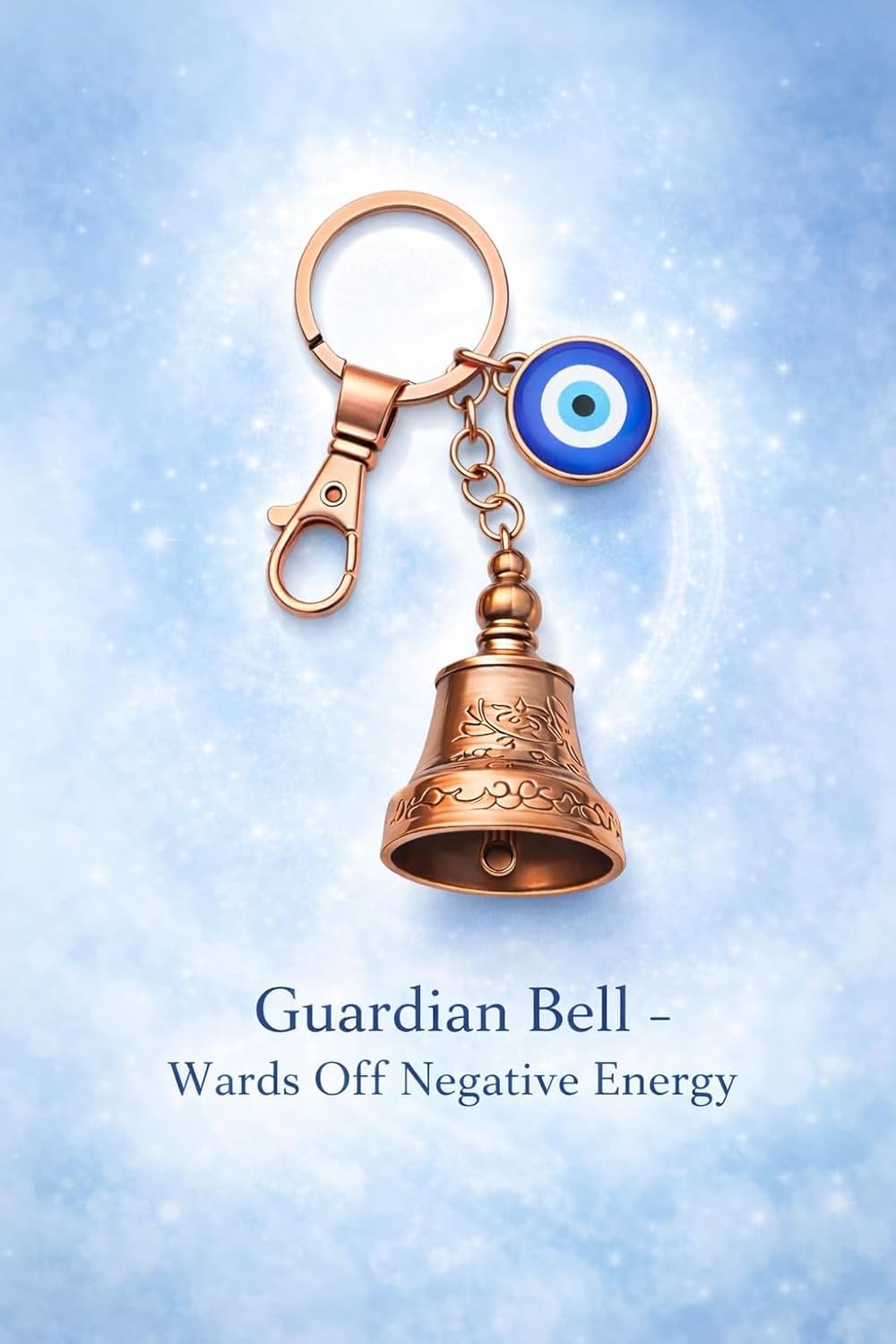 AutokraftZ Copper Guardian Bell with Tibetan Keychain for Motorcycle & Bike - Copper
