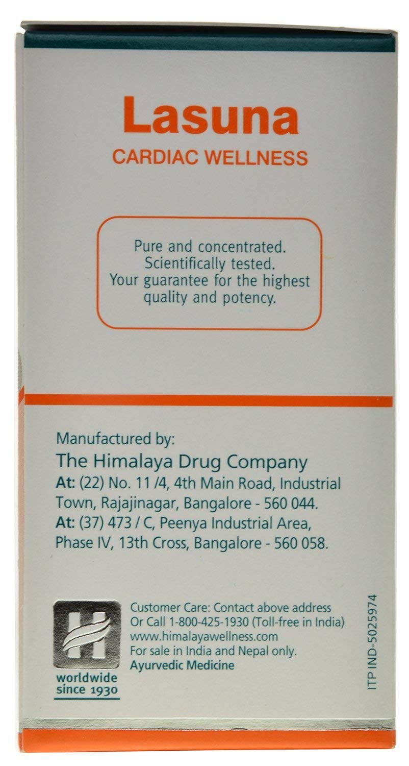 Himalaya Pure Herbs Lasuna Cardiac Wellness Tablets