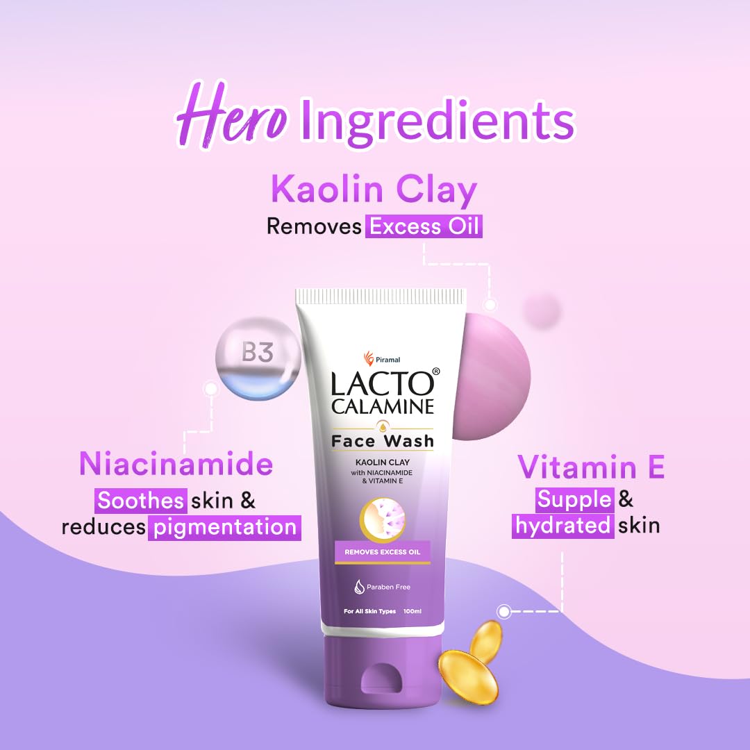 Lacto Calamine Face Wash for Oily Skin – 100ml - Pack of 2