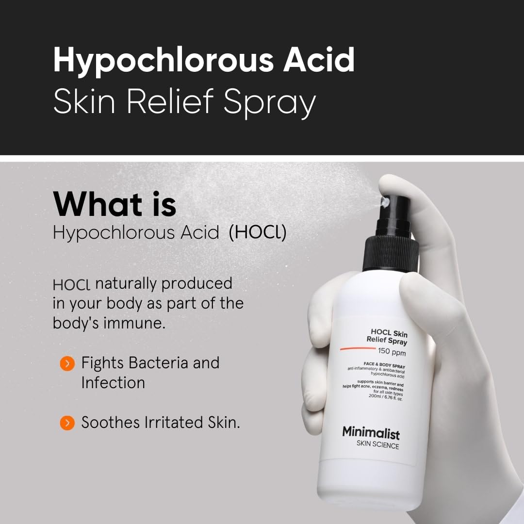 Minimalist Anti-Acne HOCL Face & Body Spray For Skin Relief| 220 ml