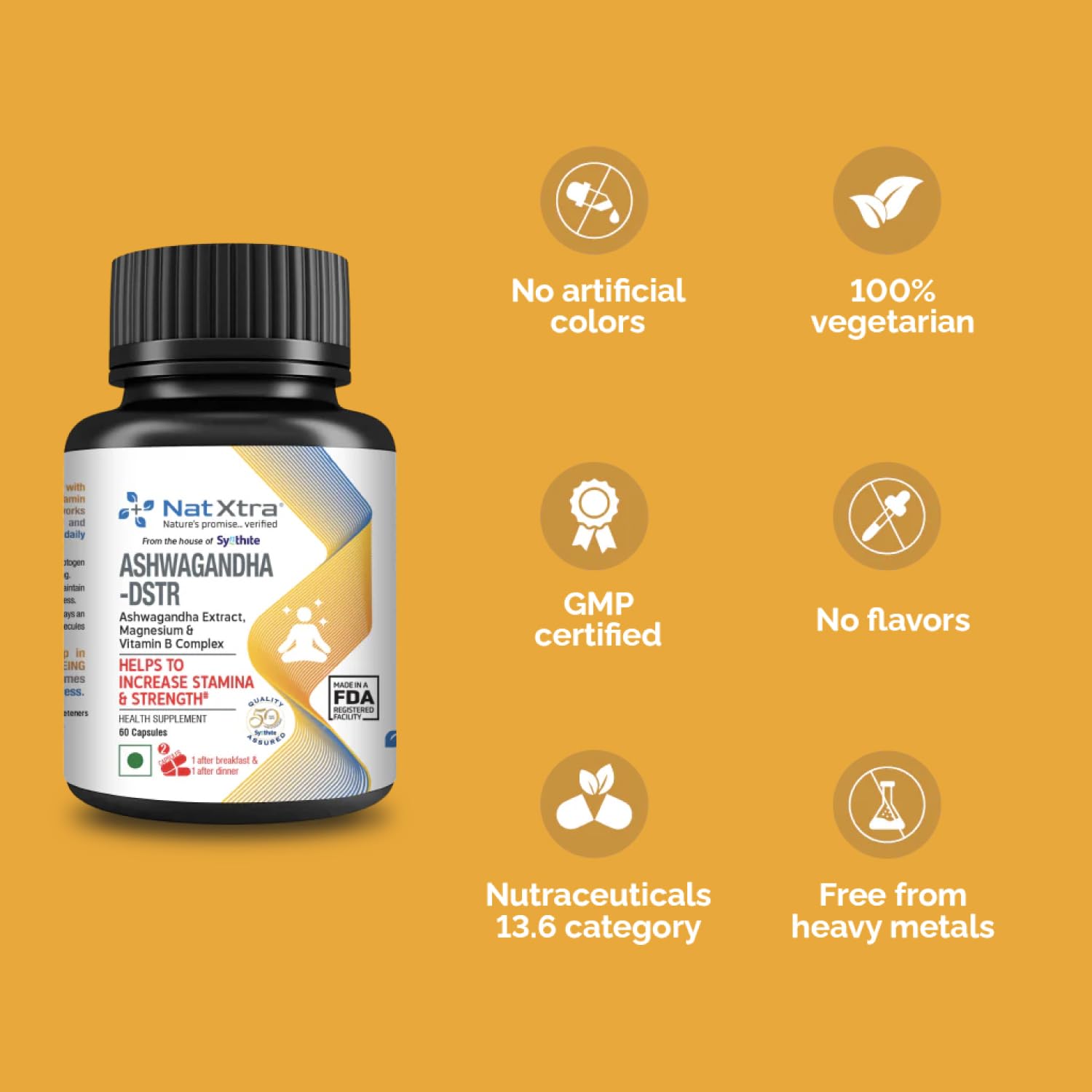 Natxtra Ashwagandha-DSTR  30 Vegetarian Capsules