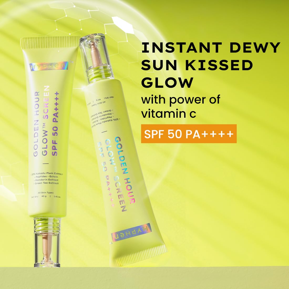 Hyphen Golden Hour Glow Sunscreen SPF50 PA++++ 40g
