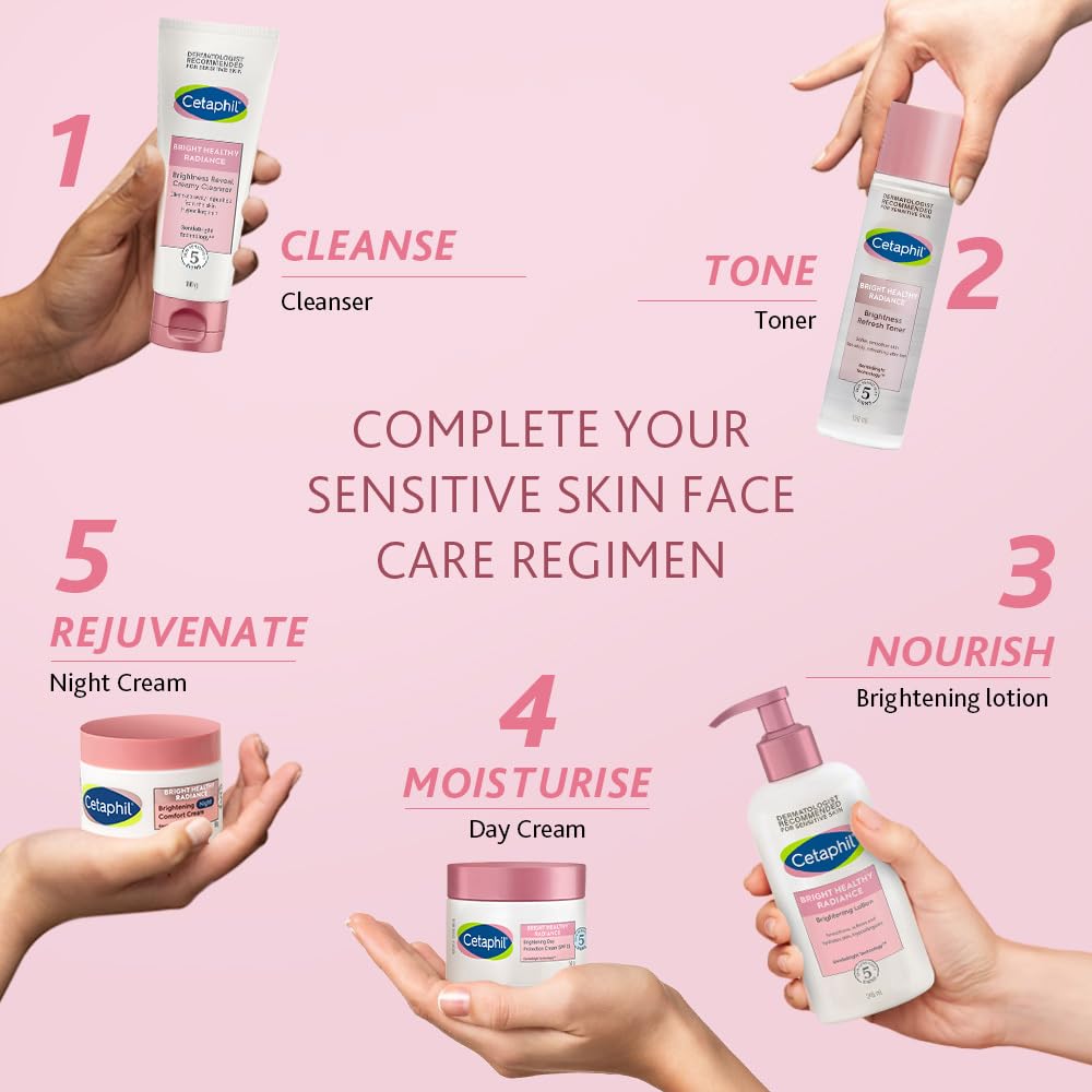 Cetaphil Bright Healthy Radiance Brightening Lotion with Niacinamide & Sea Daffodil – 245ml, Dark Spot Reduction, Even Skin Tone