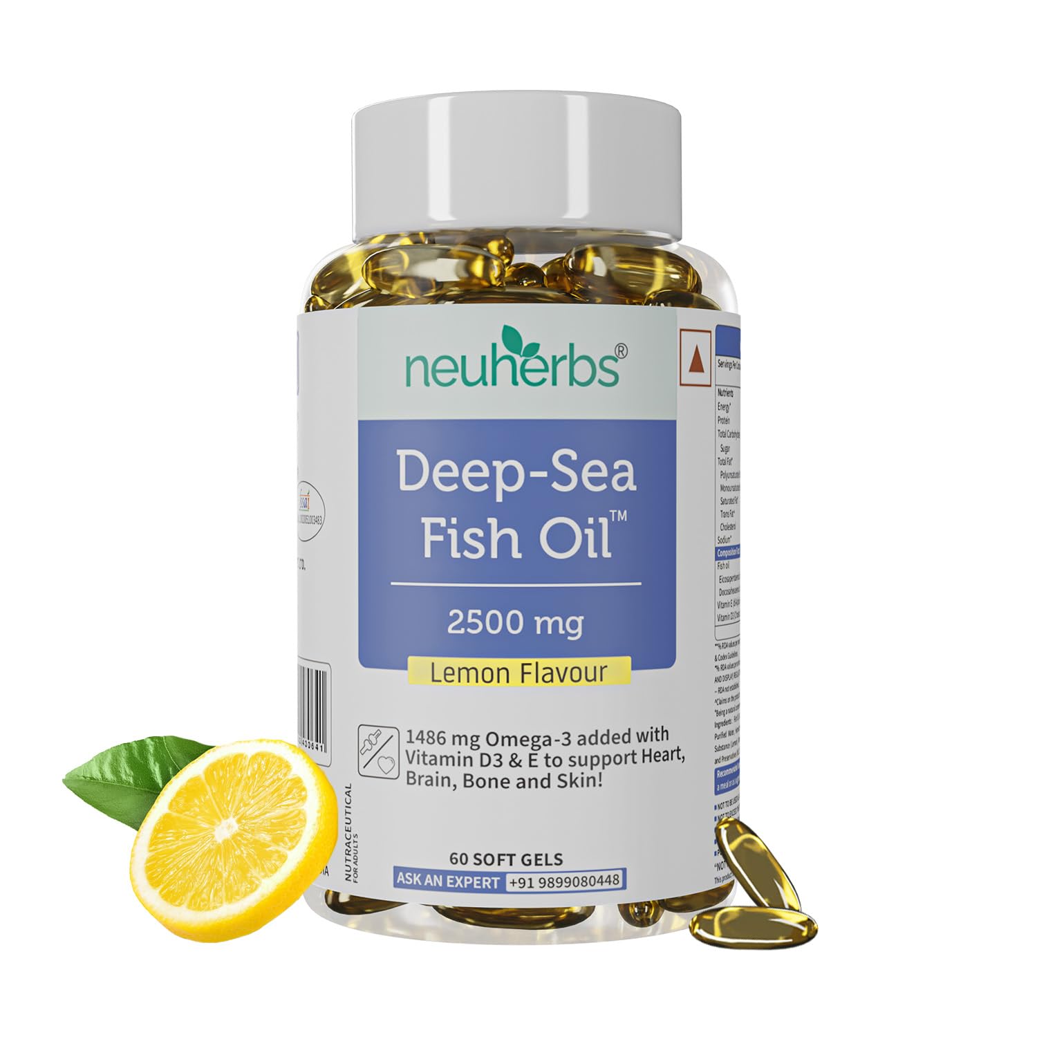 Neuherbs Deep Sea Omega 3 Fish Oil  60 Softgel