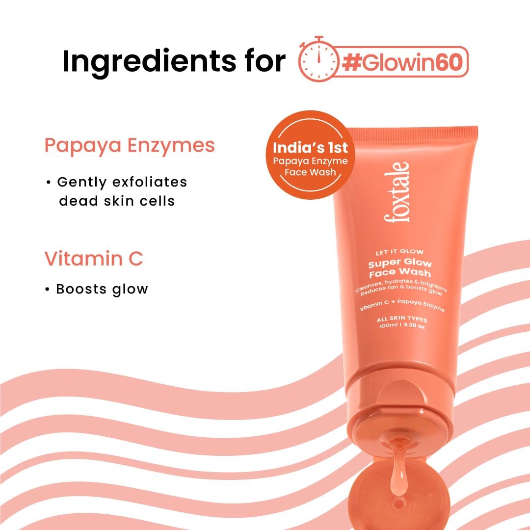 Foxtale Vitamin C Super Glow Face Wash with Papaya enzyme