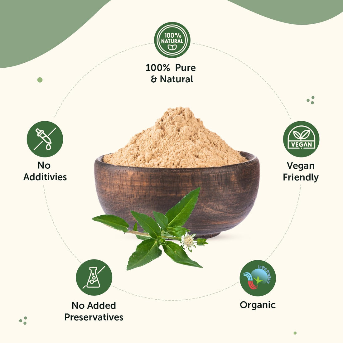 Neuherbs Bhringraj Powder For Hair Growth - 100g