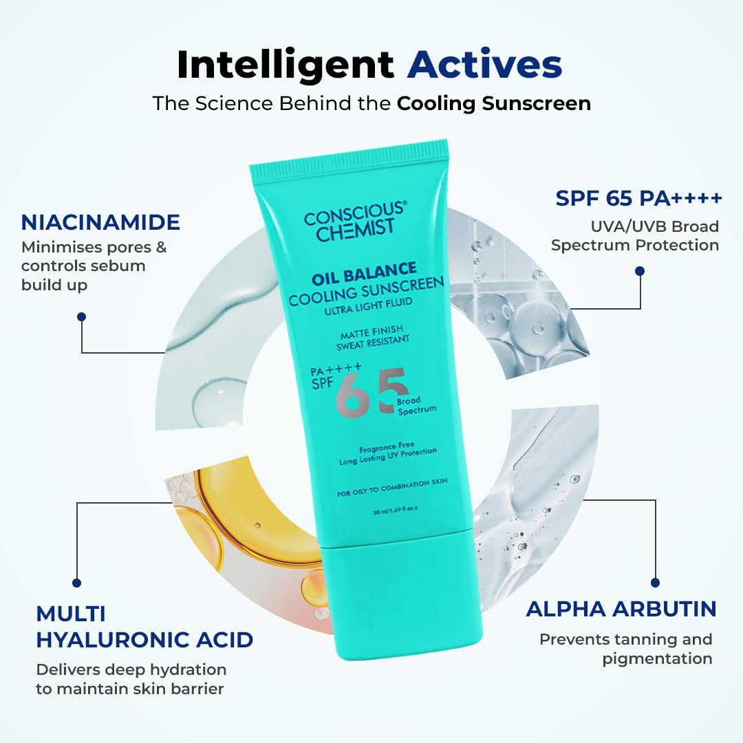 Conscious Chemist® Oil Balance Cooling Sunscreen SPF 65 PA++++ - 50ml