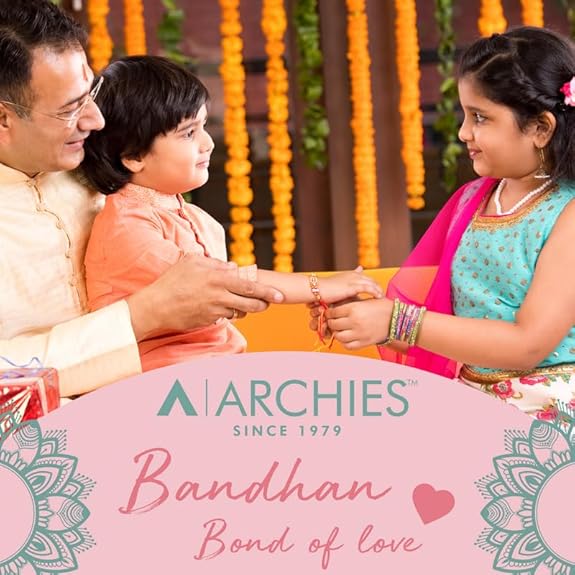 ARCHIES Rakhi Collection For Rakshabandhan | Rakhi For Brother | Rakhi for Bhaiya and Bhabhi - Pack of 2