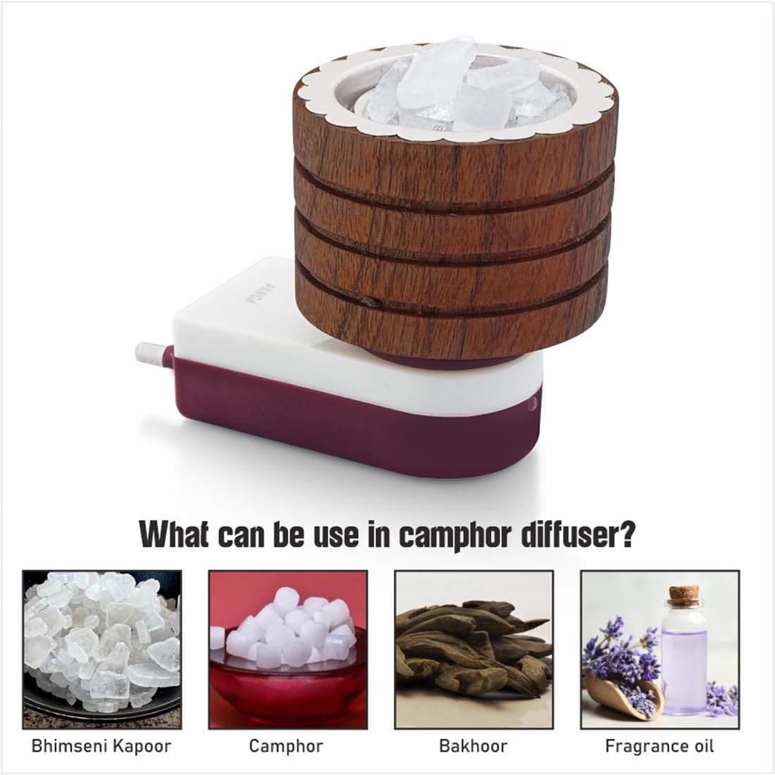 PANCA Sheesham Wooden Kapoor Dani, Pooja Camphor Diffuser for Home