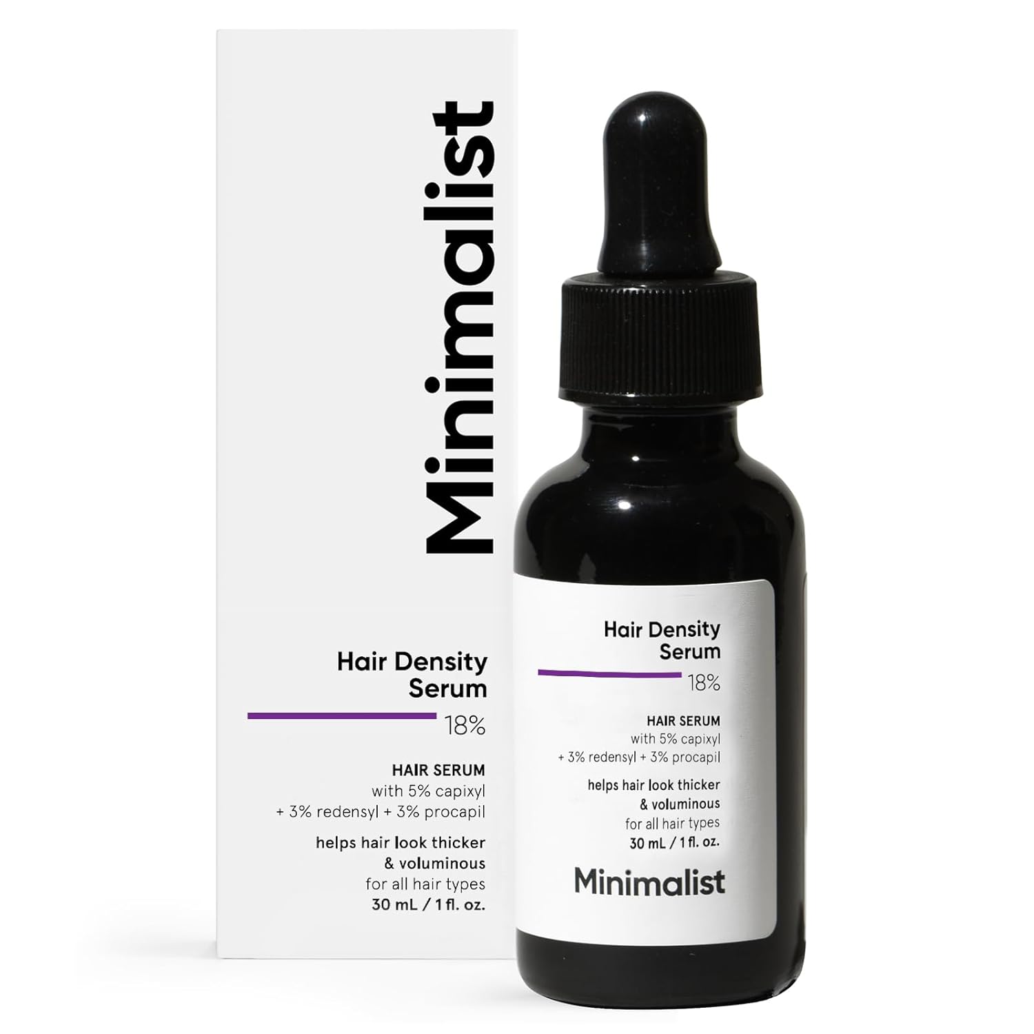 Minimalist Hair Growth Serum With 3% Redensyl, 3% Anagain, 3% Procapil, 5% Capixyl & 4% Baicapil 18% Hair Growth Actives|30 ml