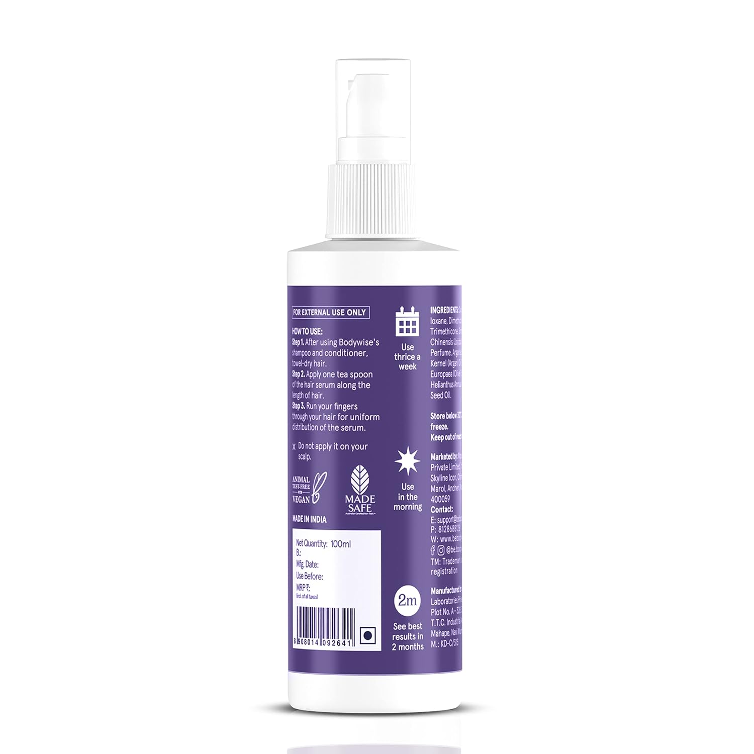 Be Bodywise Hair Strengthening Serum 100ml