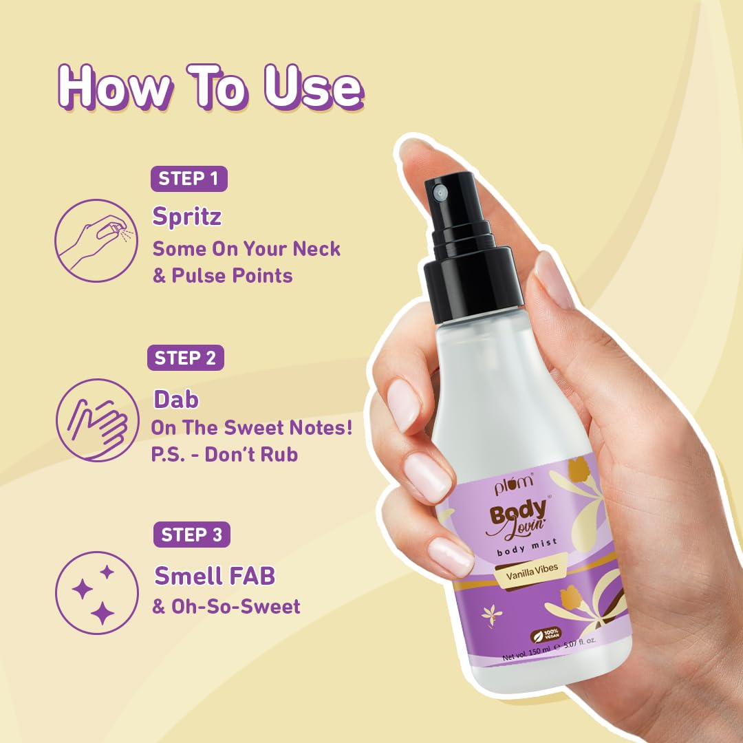 Plum Vanilla Vibes Body Mist 150ml | Sweet & Long-Lasting