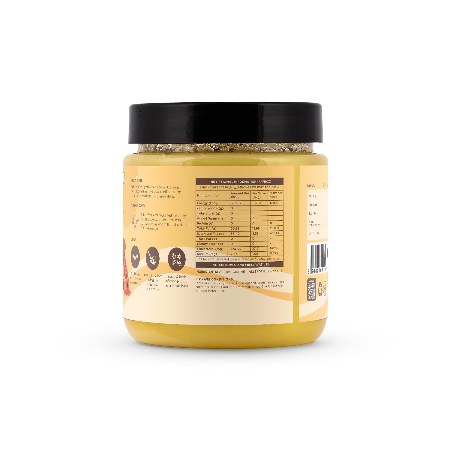 Two Brothers Organic Farms Bharat ka Desi Ghee 500 ml