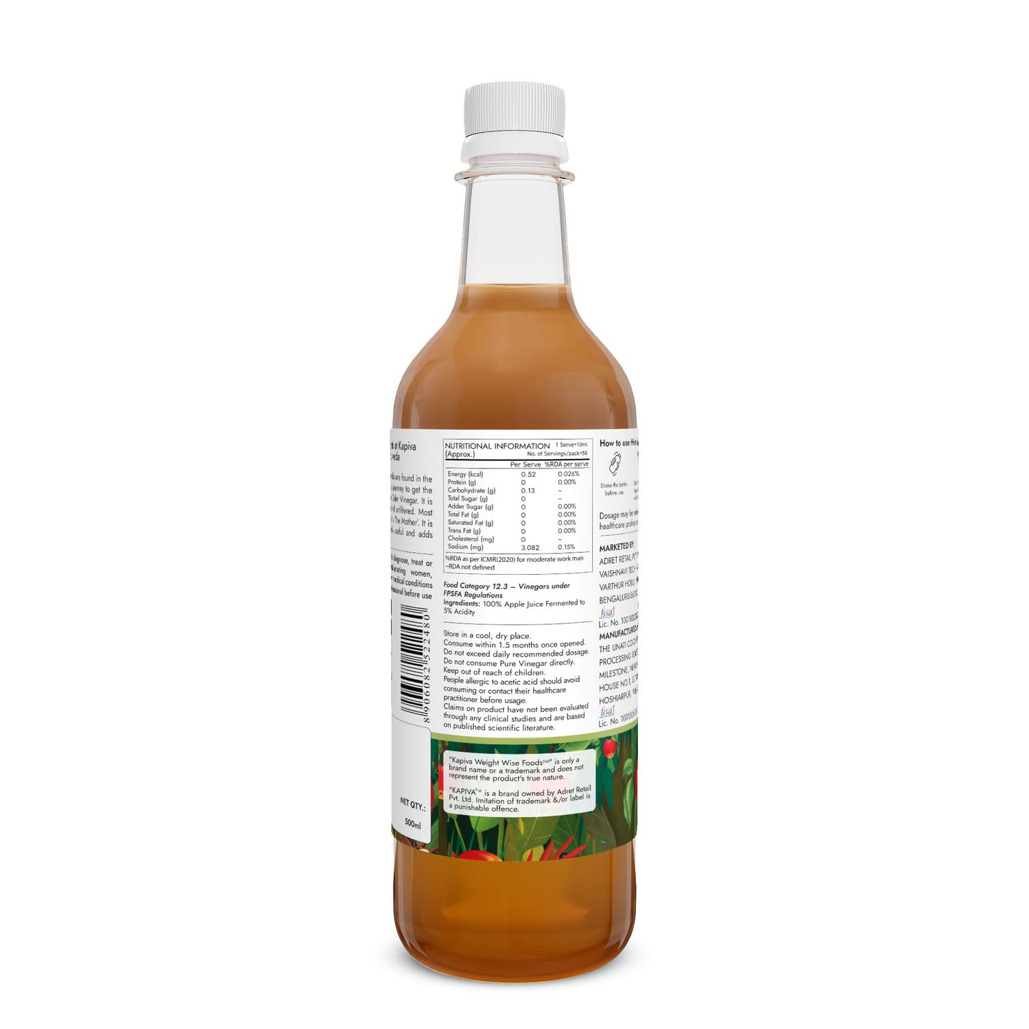 Kapiva Himalayan Apple Cider Vinegar with Mother 500ml