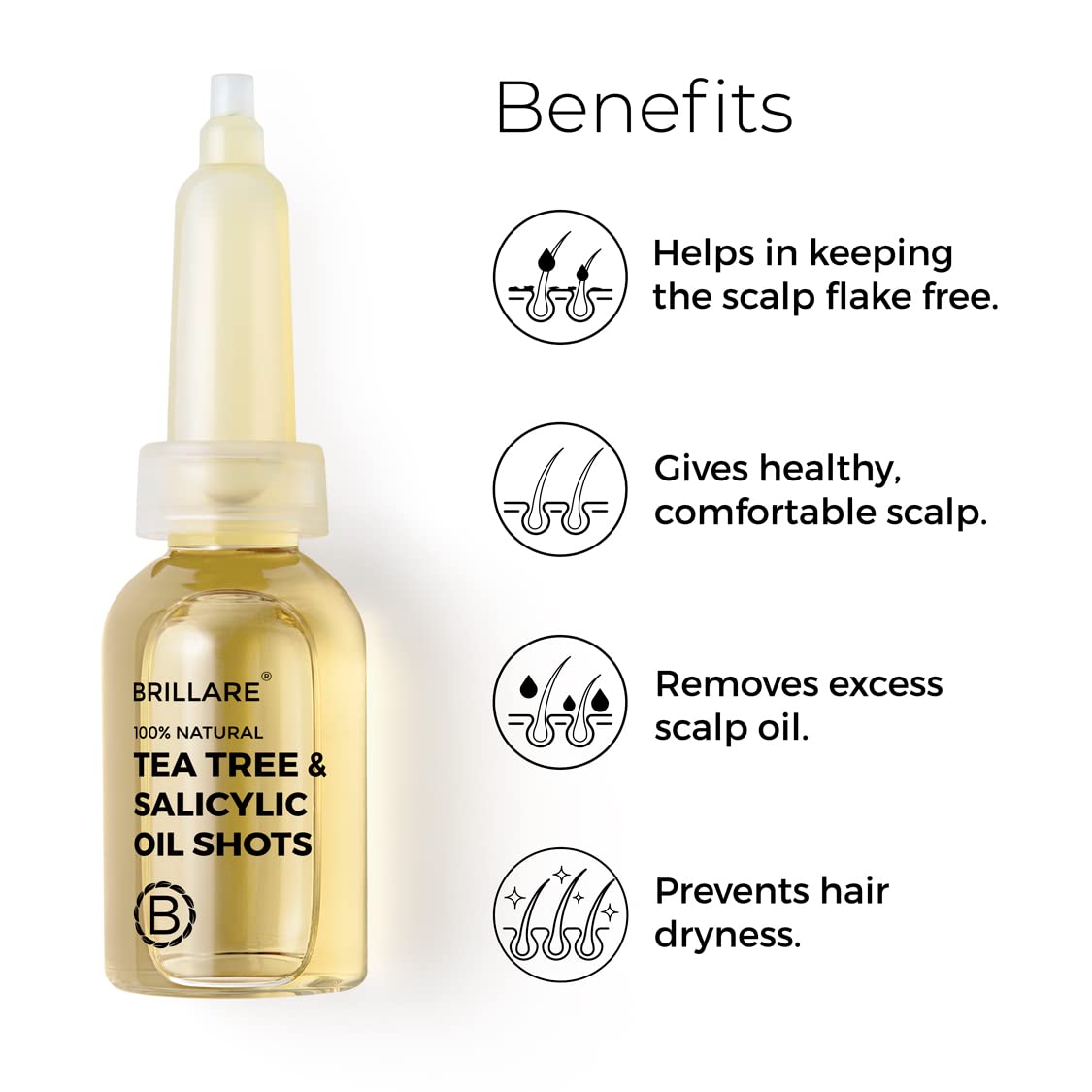Brillare Tea Tree, Salicylic Acid &amp; Coconut Shots - 48ml