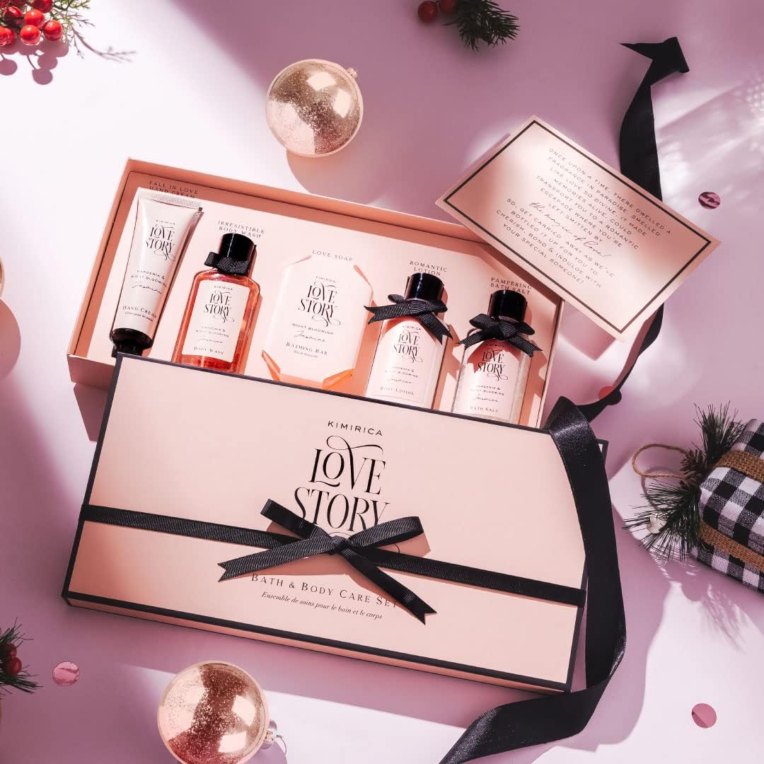 Kimirica Love Story Luxury Bath and Body Care Gift Set Box- Pack of 5