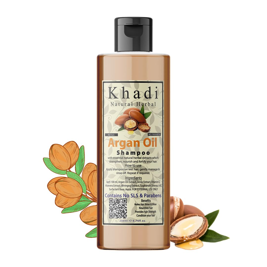 Khadi Natural Herbal Argan Oil Shampoo For Hair Growth 200Ml