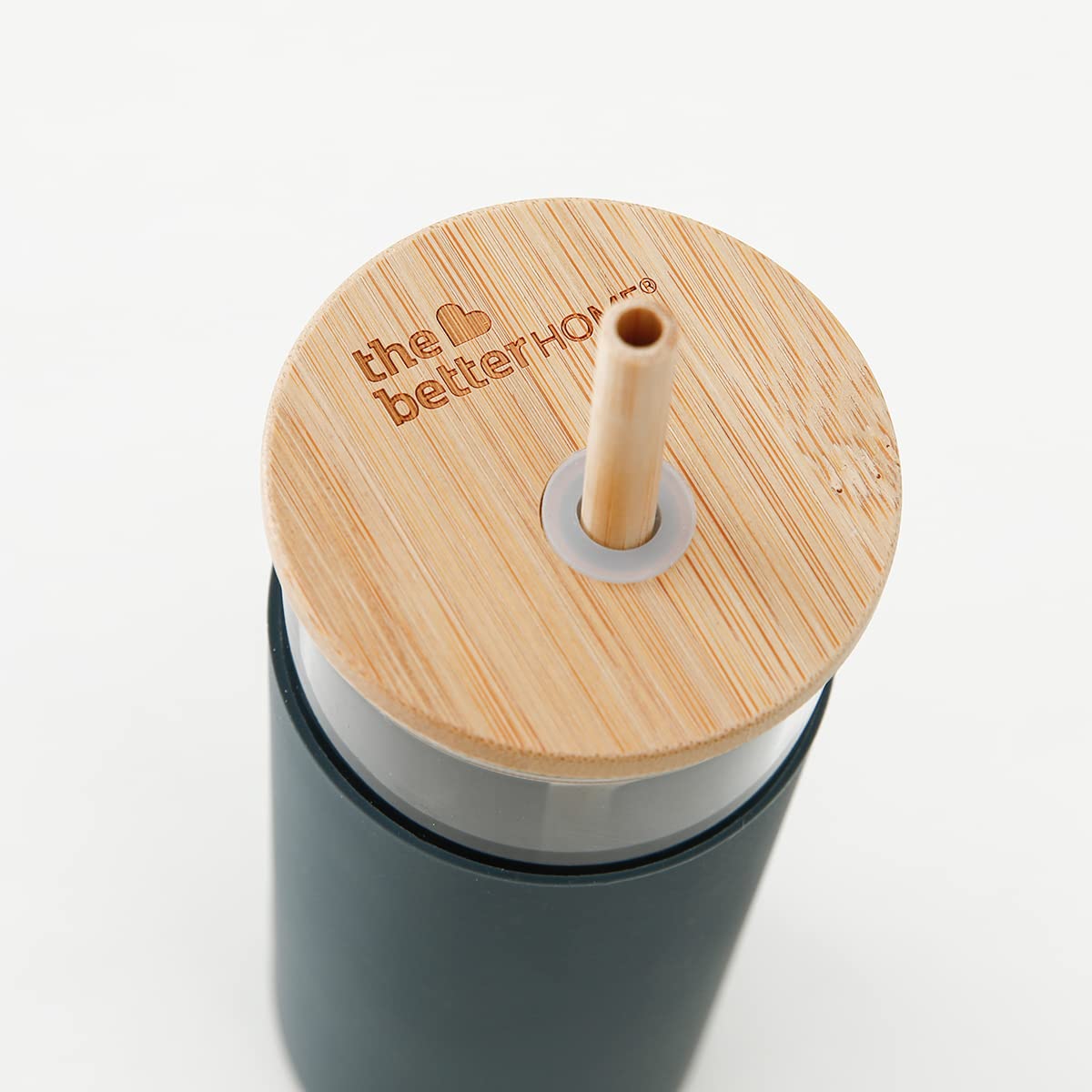 Better Home Borosilicate Glass Tumbler with Straw 450ml