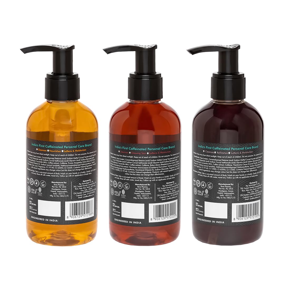 mCaffeine Coffee Body Wash Combo | Tan Removal & Cleanse | 600ml