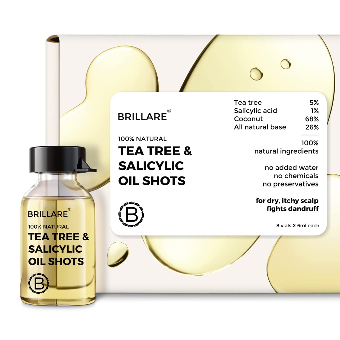 Brillare Tea Tree, Salicylic Acid &amp; Coconut Shots - 48ml