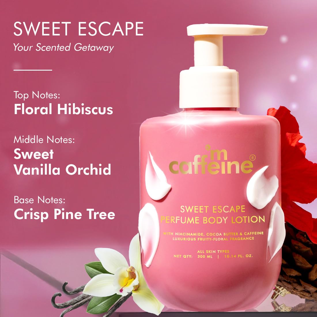 mCaffeine Sweet Escape Fruity-Floral Body Lotion 300ml