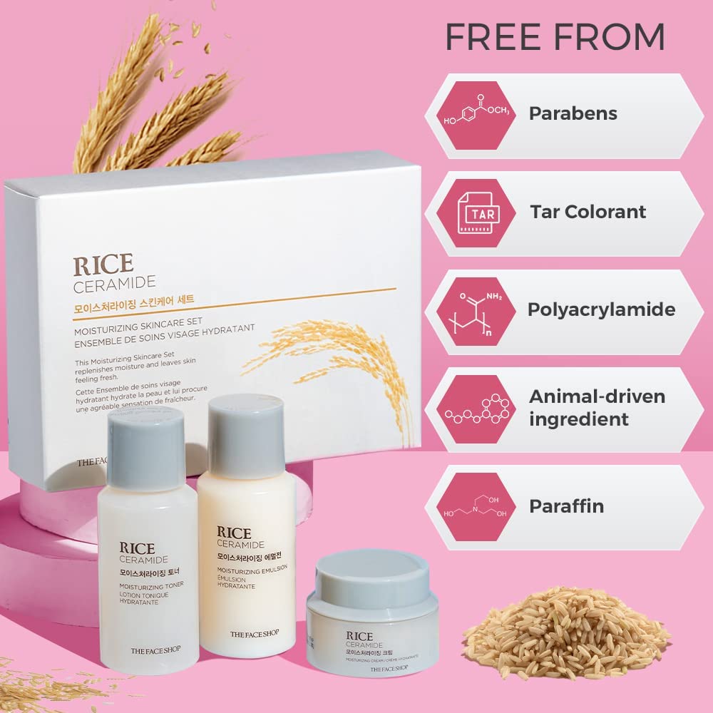 The Face Shop Rice&Ceramide Moisturizing Skincare And Cream Set