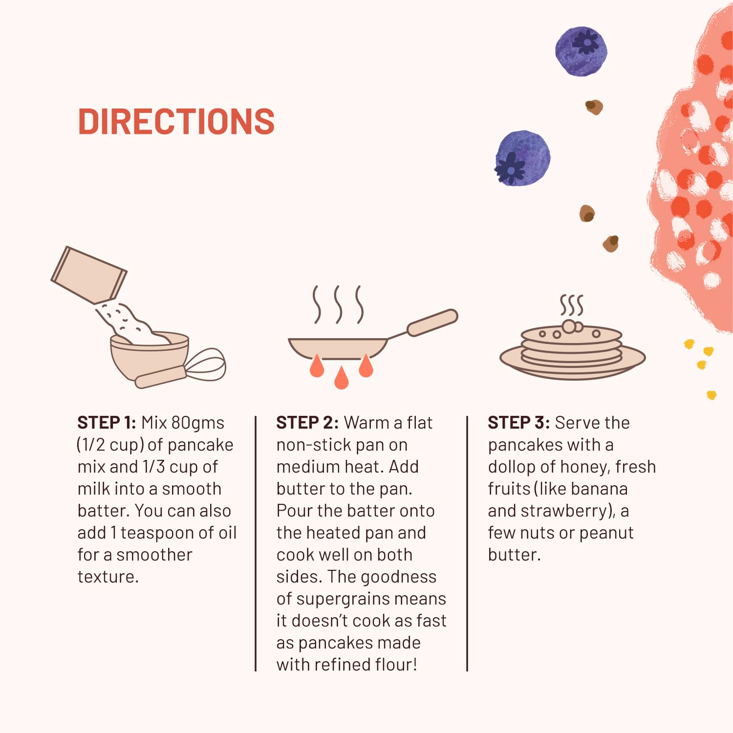 Mille 16g High Plant Protein Blueberry Millet Pancake | NO MAIDA