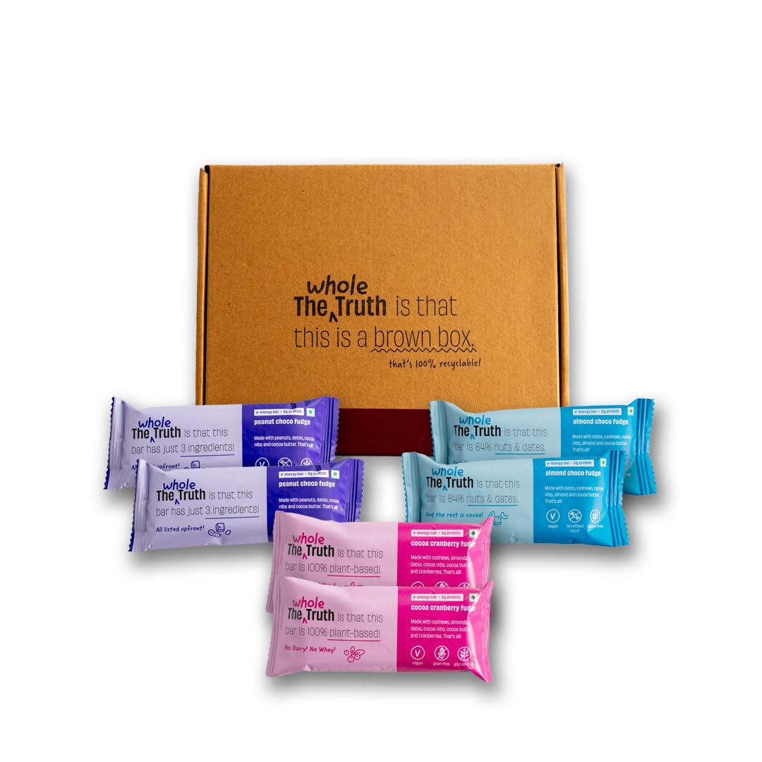 The Whole Truth - Energy Bars | All-in-One | Pack of 6 x 40g