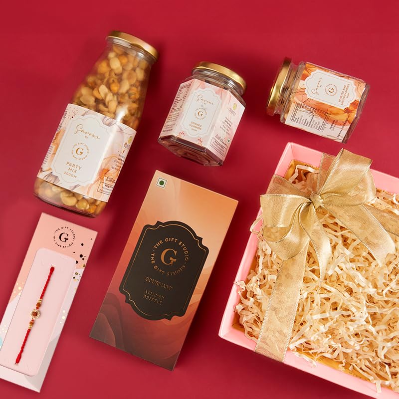 THE GIFT STUDIO.COM | Rudraksha Bliss Rakhi Hamper for Brother