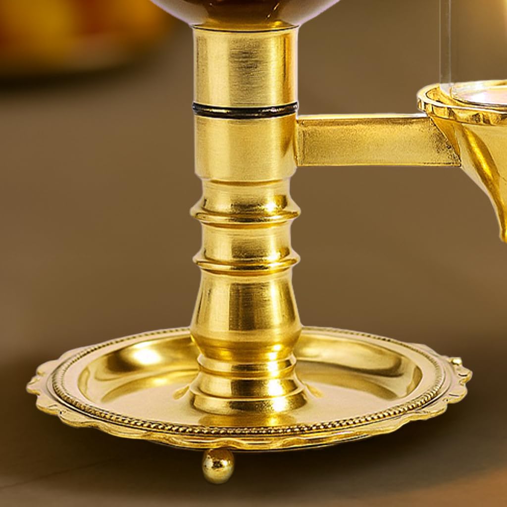 Divine Tales Brass Akhand Jyot Diya for Pooja Meditation