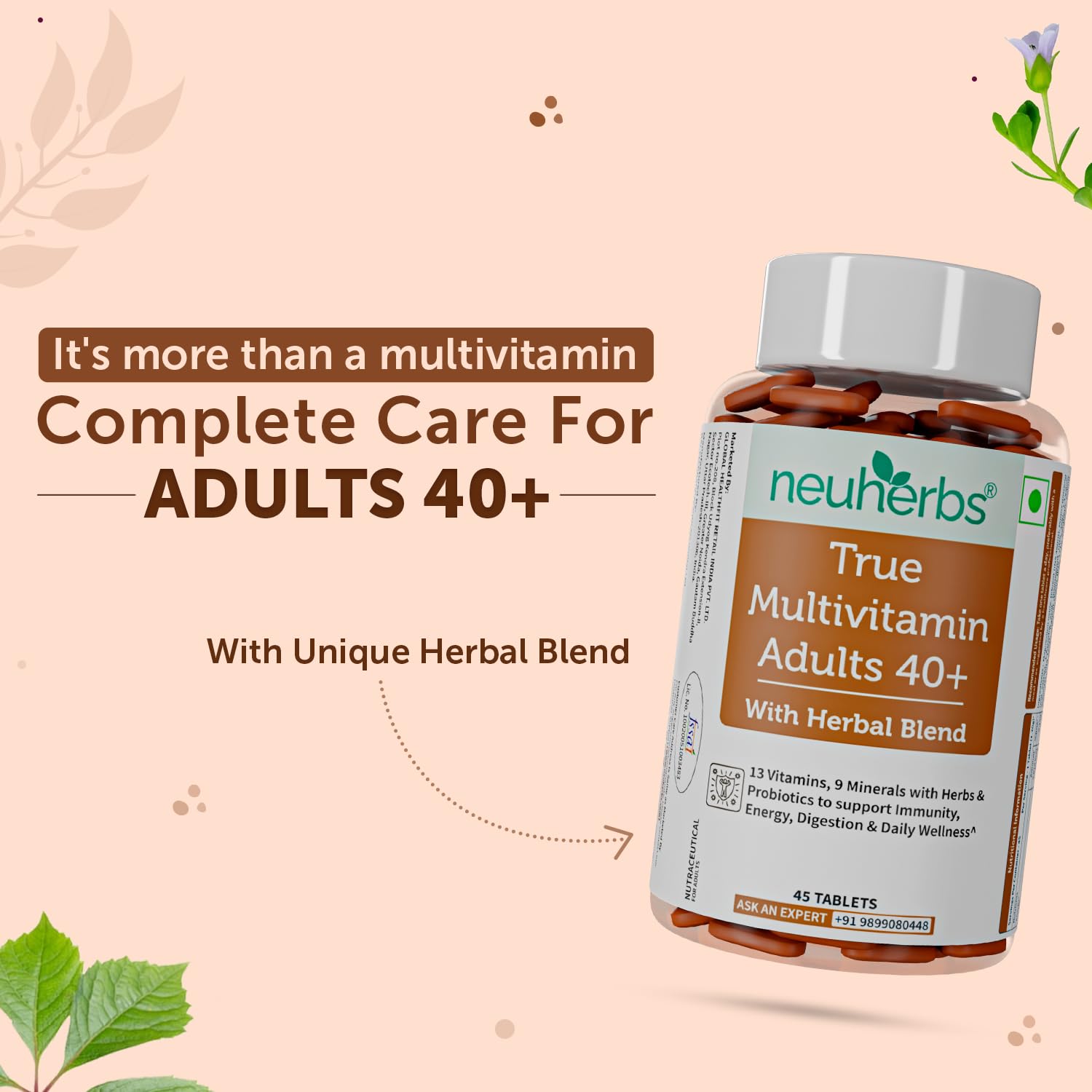 Neuherbs Adults 40+ Multi Vitamin - 60 Tablets