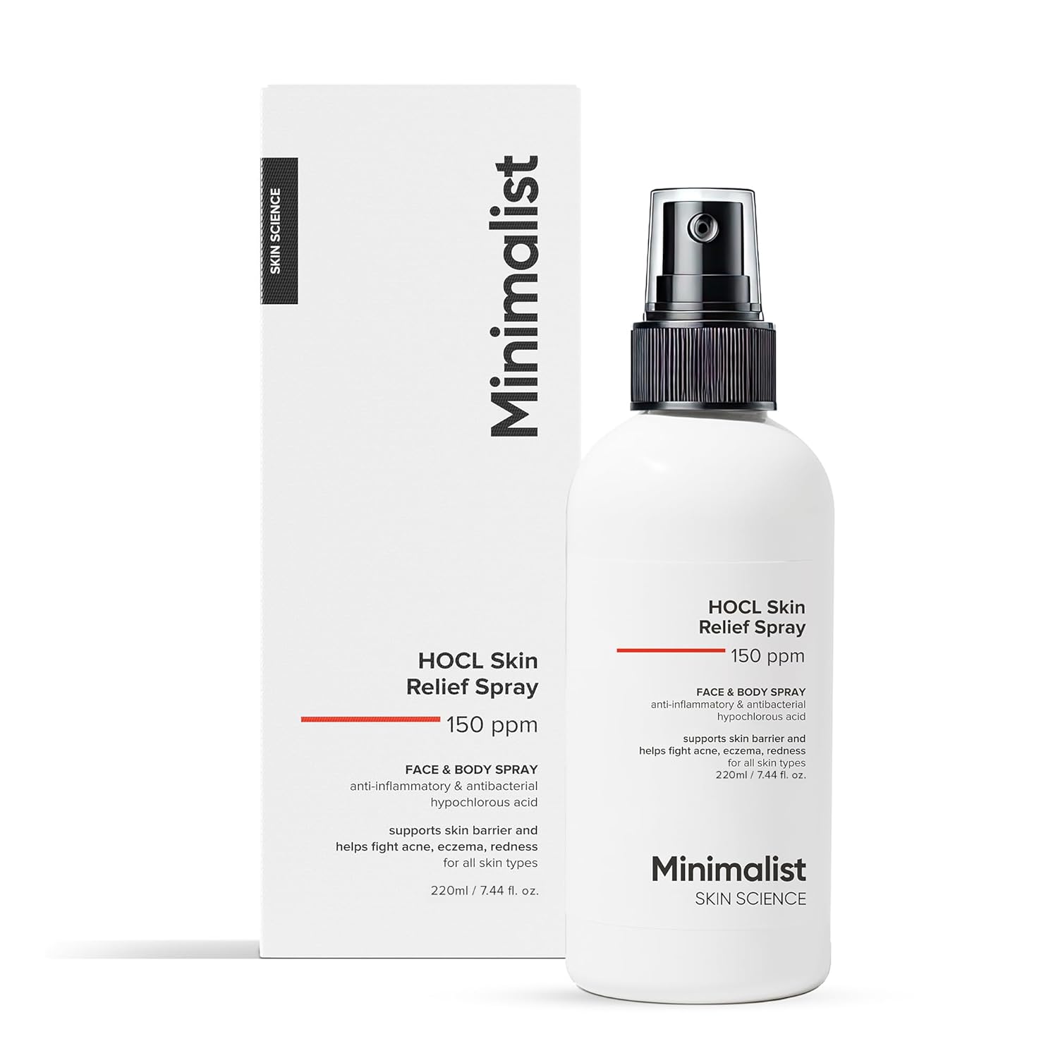 Minimalist Anti-Acne HOCL Face & Body Spray For Skin Relief| 220 ml