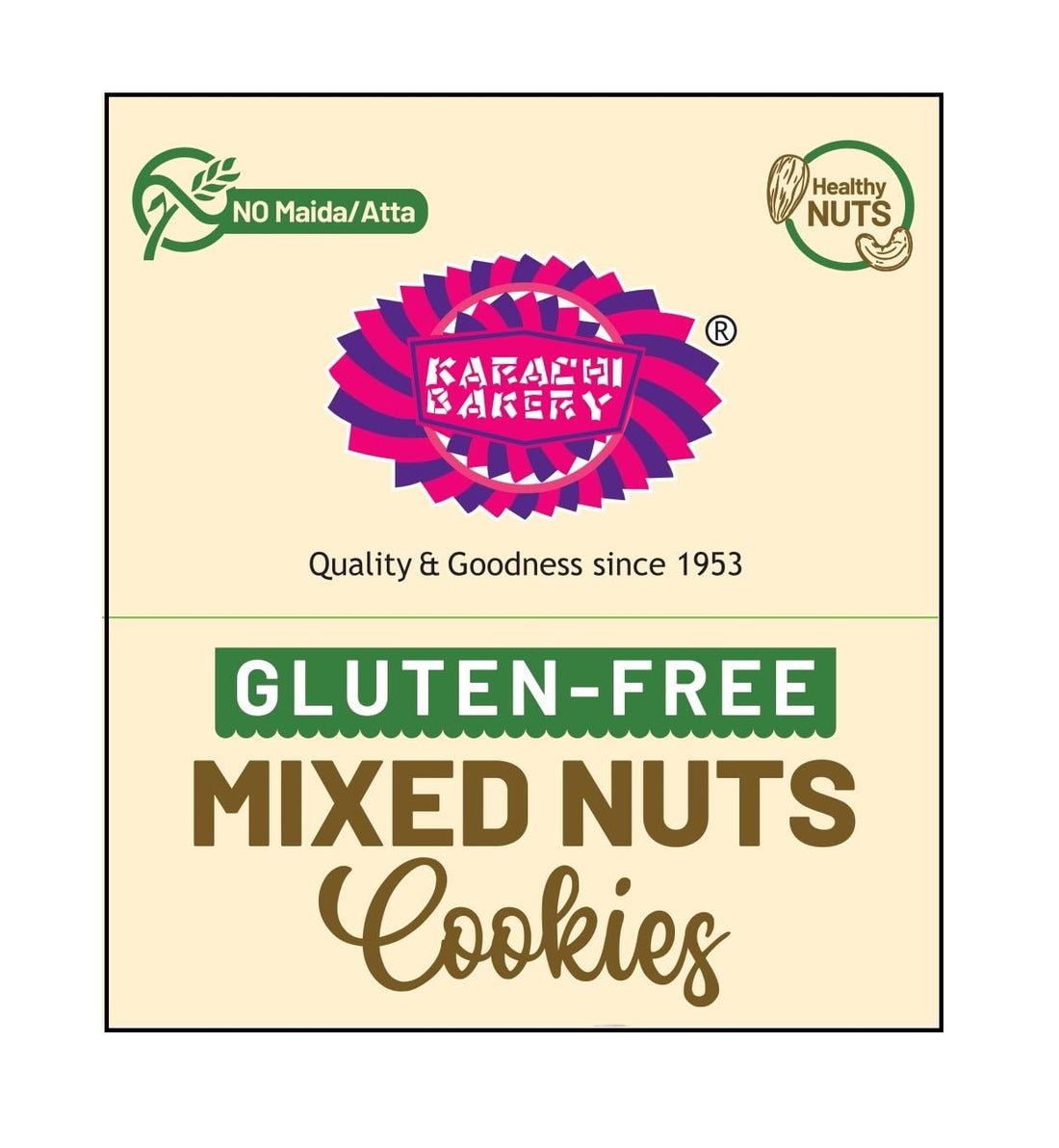 Karachi Bakery Gluten Free Mixed nut Cookie 140G