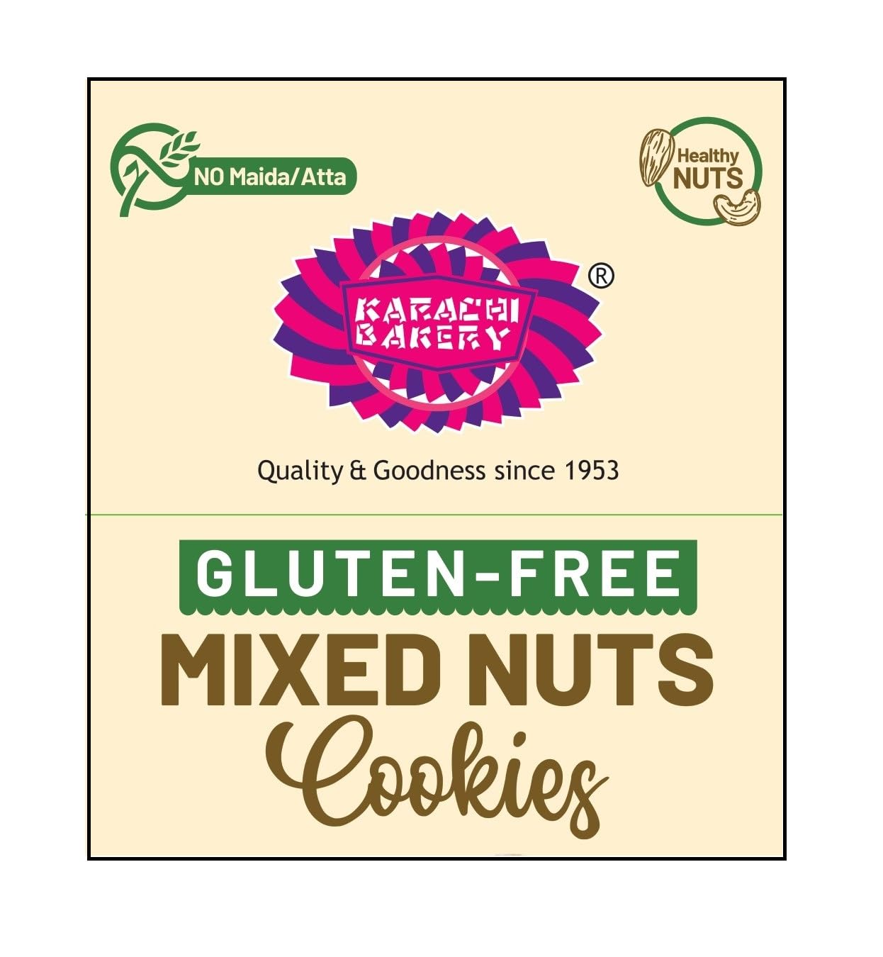 Karachi Bakery Gluten Free Mixed nut Cookie 140G