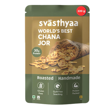 Svasthyaa Roasted Chana Jor Garam Healthy Snack for Kids & Adults - 220g
