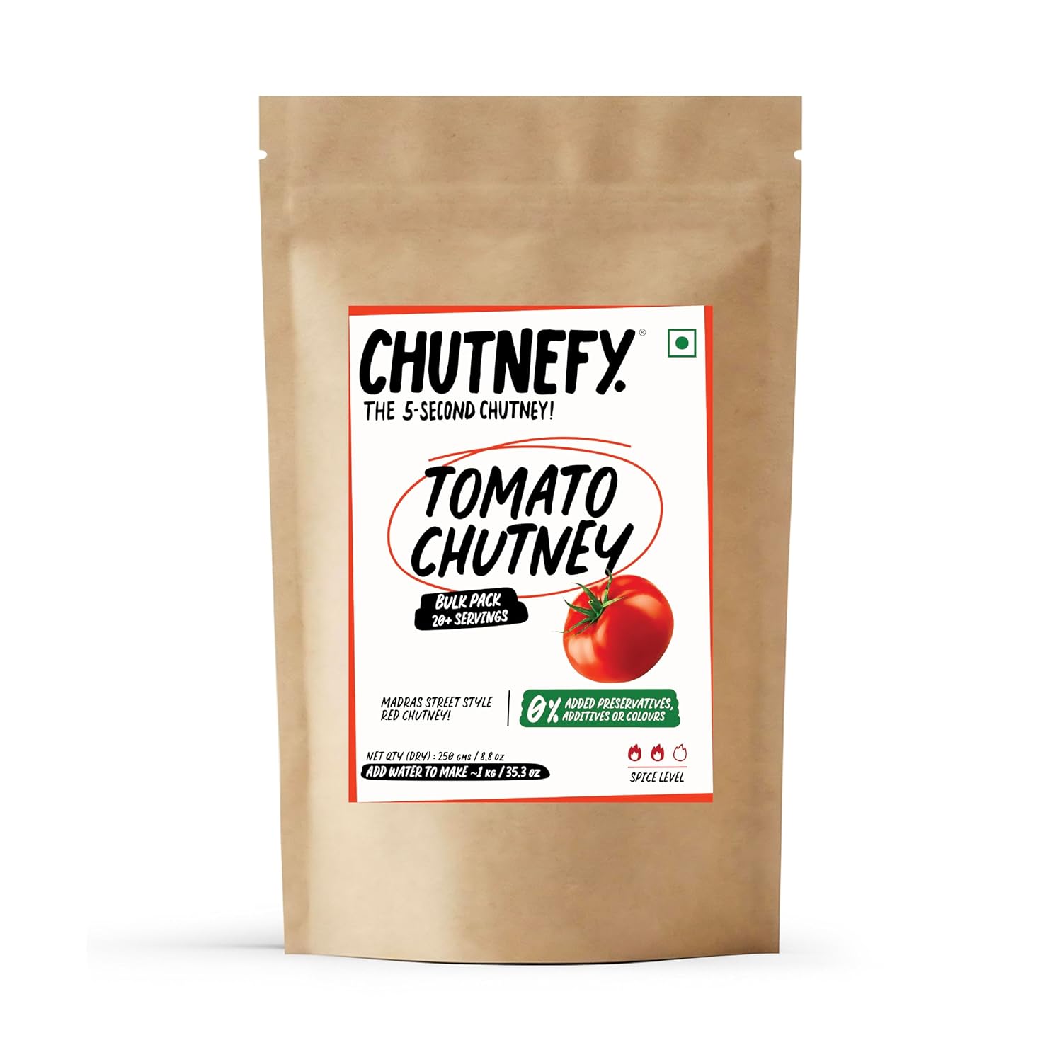 Chutnefy Tomato Chutney | 250g Freeze-Dried Instant Dry Mix